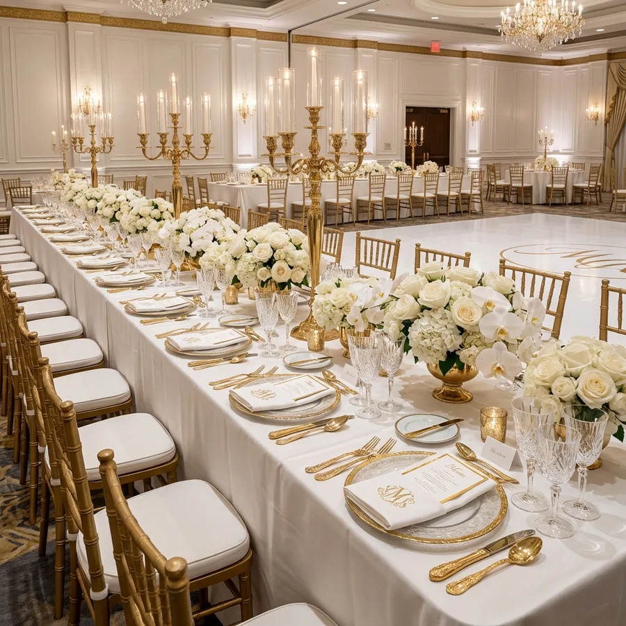 Modern White & Gold